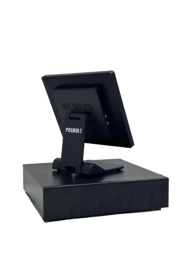 بوسبورت نظام نقاط بيع متكامل الكل في واحد POSBOLT i5 بذاكرة 4 جيجابايت وقرص صلب SSD بسعة 128 جيجابايت، شاشة لمس 15 بوصة مع طابعة نقاط بيع ودرج نقود وماسح ضوئي للباركود. - Image 3